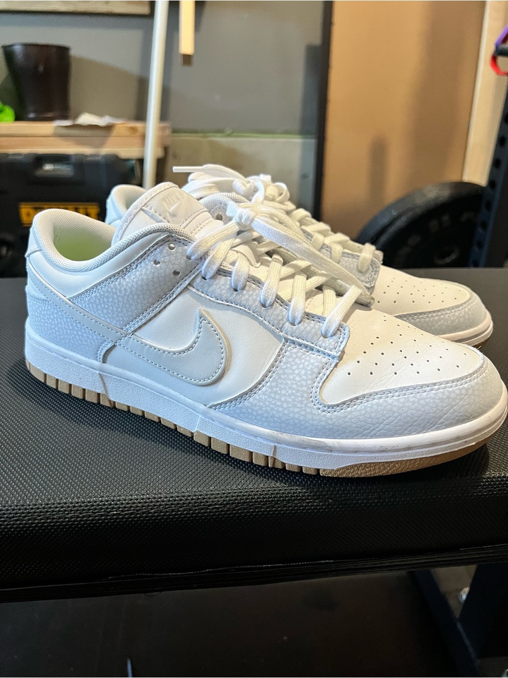 Nike Dunk Low White with Gum Sole - Picture 2 of 11